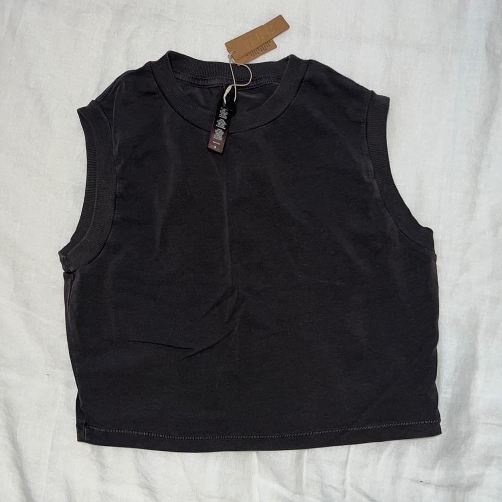 Skims High Neck cropped Muscle Tank